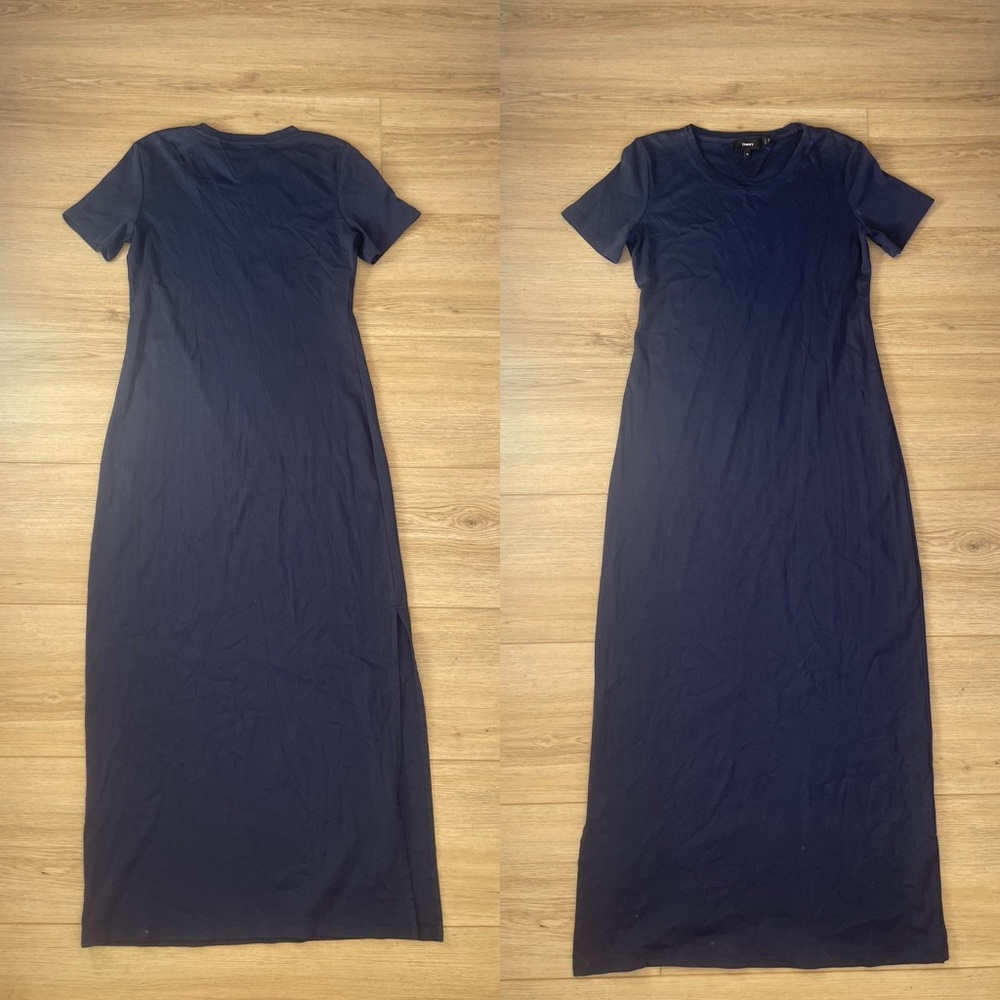Theory Long Blue Dress Womens Size Medium in Blue